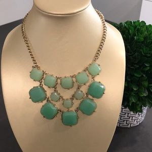 Sea foam green statement necklace